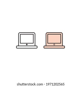Laptop PC Monitor Hardware and Devices icons in for any purposes