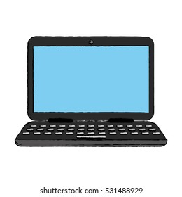 Laptop pc technology icon vector illustration graphic design