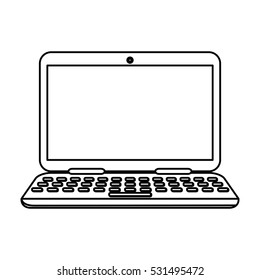 Laptop pc technology icon vector illustration graphic design