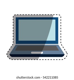 Laptop pc technology icon vector illustration graphic design