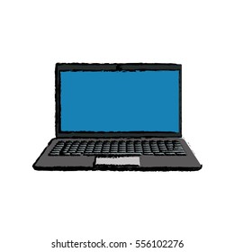 Laptop pc technology icon vector illustration graphic design