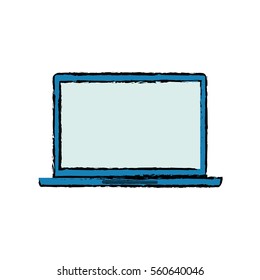 Laptop pc technology icon vector illustration graphic design