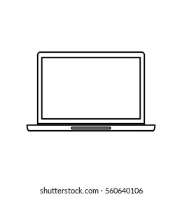 Laptop pc technology icon vector illustration graphic design
