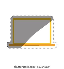 Laptop pc technology icon vector illustration graphic design