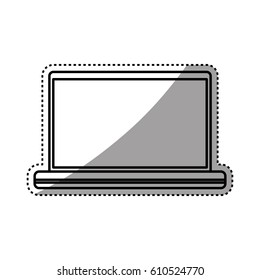 Laptop pc technology icon vector illustration graphic design