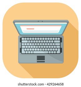 Laptop personal computer displaying a website search engine.
Vector illustration of a laptop computer.
Surfing the web on a laptop.