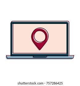 laptop pin map navigation device screen technology