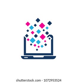 Laptop Pixel logo Icon Design