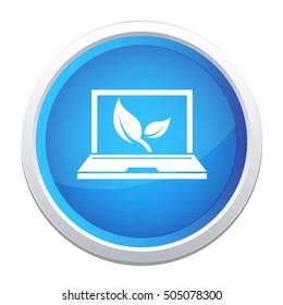 laptop with plant icon