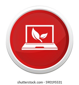 laptop with plant icon