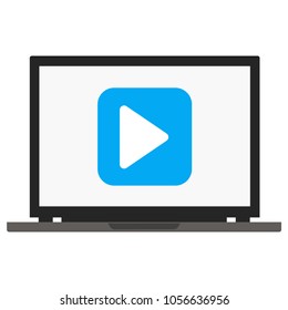 laptop play icon
