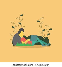 laptop play illustration design template