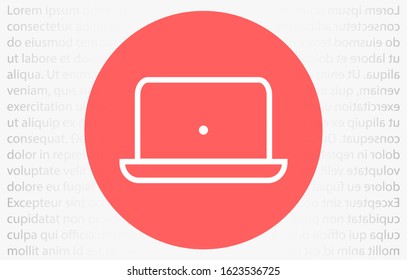 Laptop with pointer or cursor vector icon isolated. Notebook screen template inch Scalable Laptop.vector icon Can Use for Project, Presentation. Blank Device Mock  
