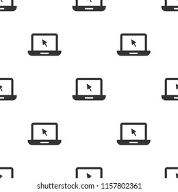 laptop with pointer icon vector, can be used for web and mobile design  seamless pattern