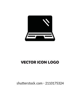 Laptop. Portable personal computer. Thin line icons for web, applications and design. Minimalistic flat style.
