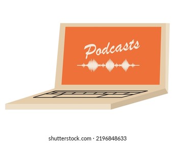 laptop with poscast device tech