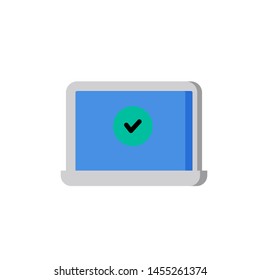 Laptop the process is done icon