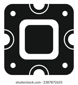 Laptop processor repair icon simple vector. Button tool. Service data