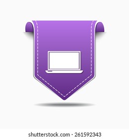 Laptop Purple Vector Icon Design