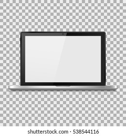 Laptop realistic with a blank screen on the background isolate, stylish vector illustration EPS10