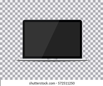 Laptop realistic with a blank screen on the background isolate, stylish vector illustration EPS10