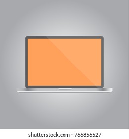 laptop realistic illustration template 