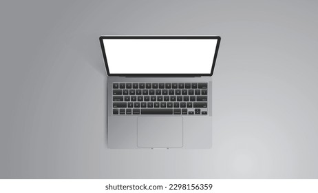 simulación realista de portátil con fondo