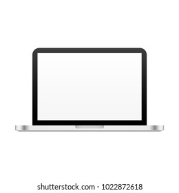 Laptop realistic vector illustration. macbook