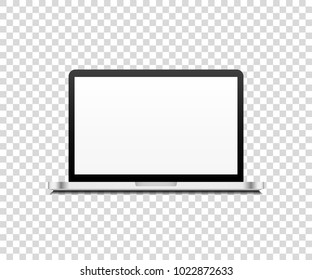 Laptop realistic vector illustration. macbook