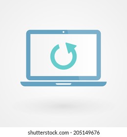 Laptop and refresh icon
