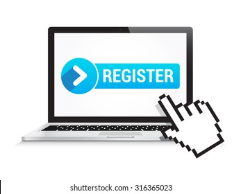 Laptop Register Button