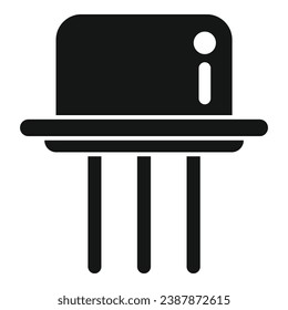 Laptop repair condenser icon simple vector. Support service. Data button