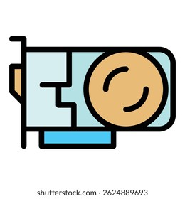Laptop repair icon. Outline Laptop repair vector icon for web design isolated on white background color flat