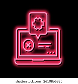 laptop repair neon light sign vector. laptop repair illustration