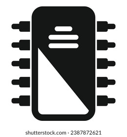 Laptop repair transistor icon simple vector. Mobile system. Screen recovery