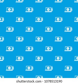 Laptop repairpattern vector seamless blue repeat for any use