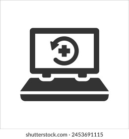 Laptop restore Icon , Vector Graphics