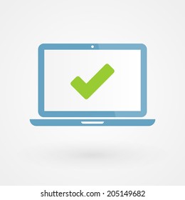 Laptop and right icon