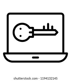 A laptop with scam key deicting unauthorized access to laptop 