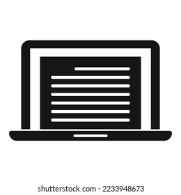 Laptop scenario icon simple vector. Video film. Book shoot