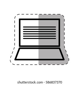 laptop school thin line vector illustration eps 10