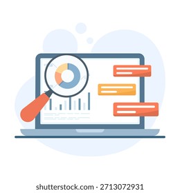 Pantalla portátil con gráficos de análisis de datos empresariales e informes, con gráficos, paneles y herramientas de análisis para monitorear el rendimiento de la empresa.