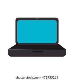 laptop screen computer technology and electronic device vector illustration