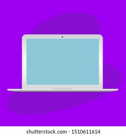 A laptop screen display. Can be used with custom images