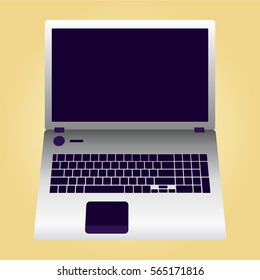 A laptop screen display with a popular design