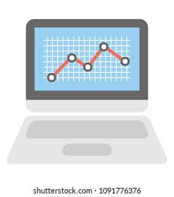 
A laptop screen with graphical data showing web analytics
