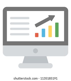 
A laptop screen with graphical data symbolising business statistics
