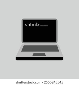 Laptop Screen html code learning education icon
