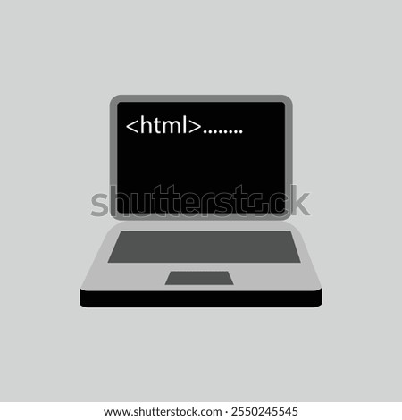 Laptop Screen html code learning education icon
