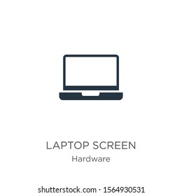 Laptop screen icon vector. Trendy flat laptop screen icon from hardware collection isolated on white background. Vector illustration can be used for web and mobile graphic design, logo, eps10